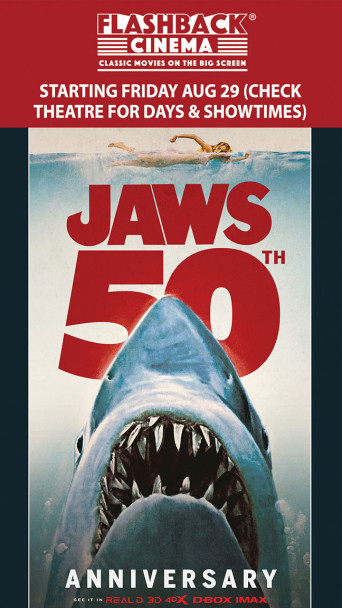 Jaws (1975) - 50th Anniversary Flashback Cinema Movie Poster
