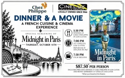 Chez Philippe x CineLux Dinner & a Movie
