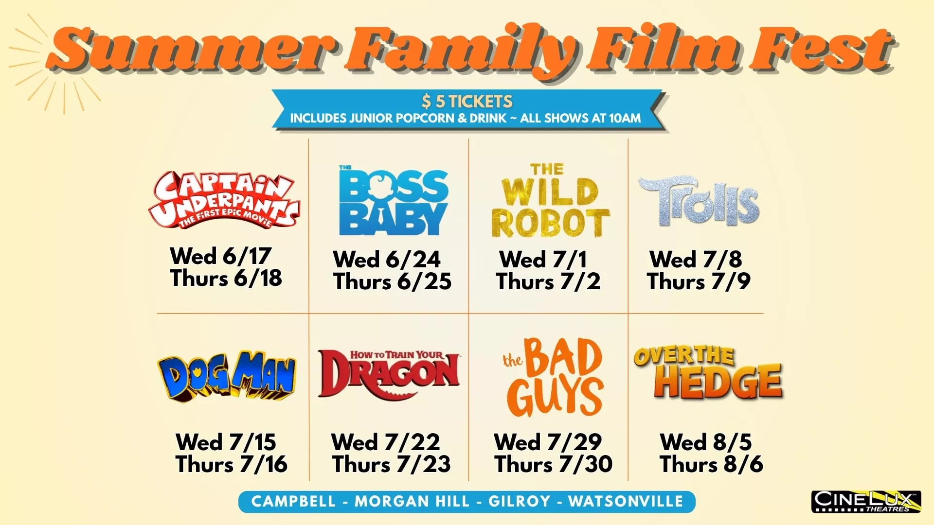 CineLux Summer Family Film Fest