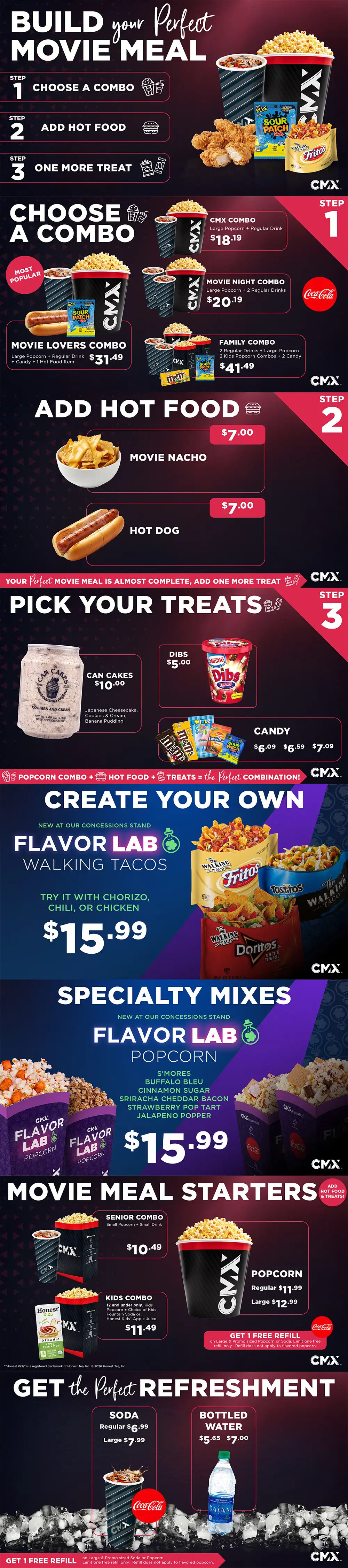 CMX Cinemas Grand 10 Menu
