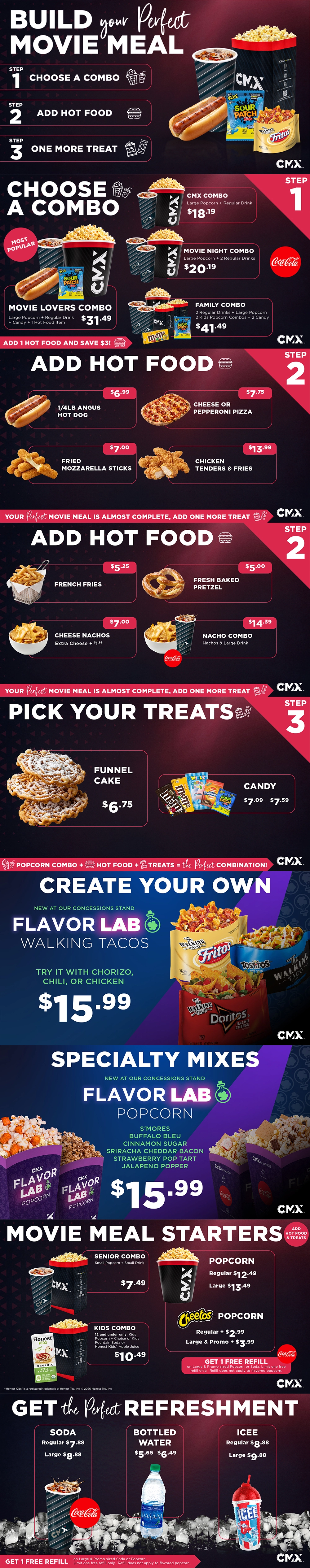 CMX Cinemas Hollywood 16 & IMAX Menu