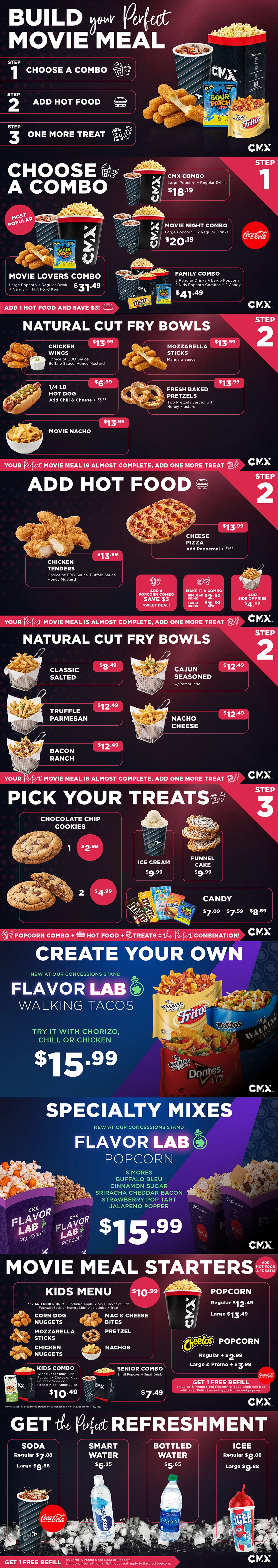CMX Cinemas Lakeside 18 & IMAX Menu