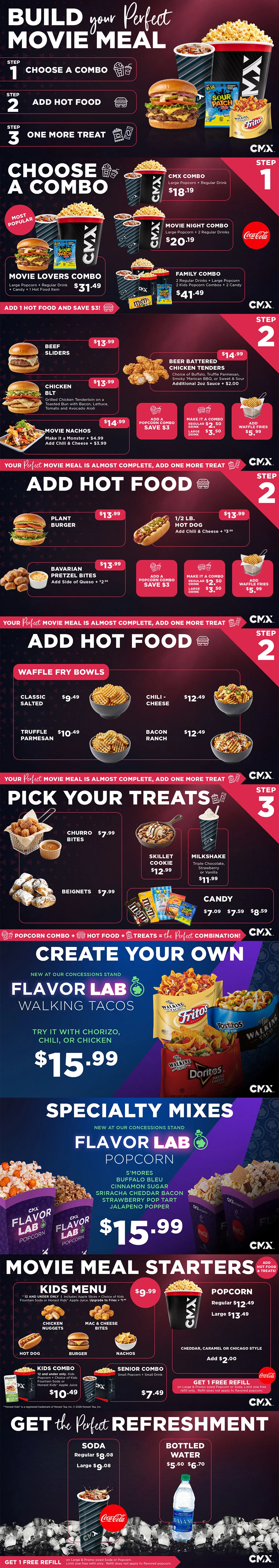 CMX Cinemas Old Orchard Menu