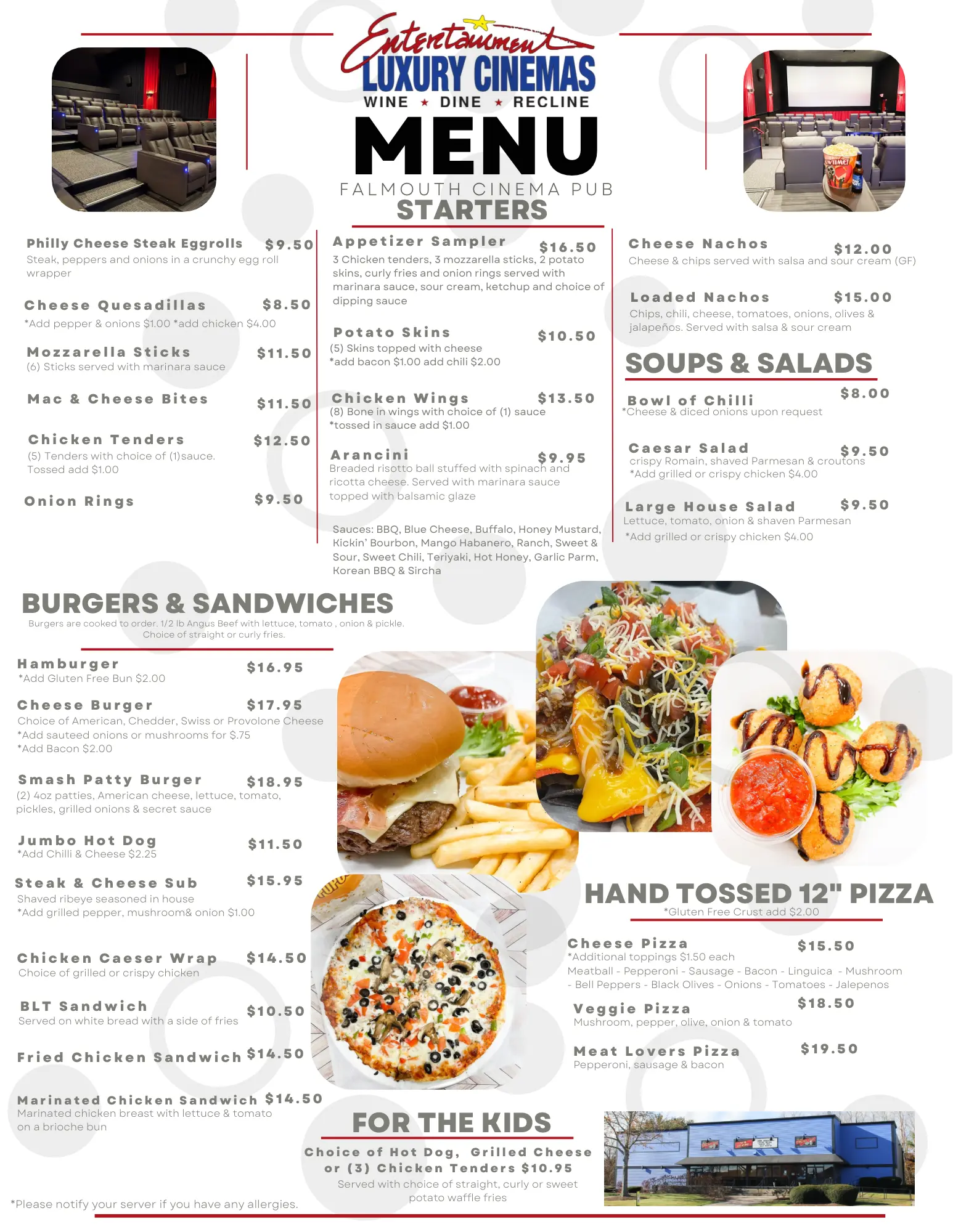 Falmouth Food Menu