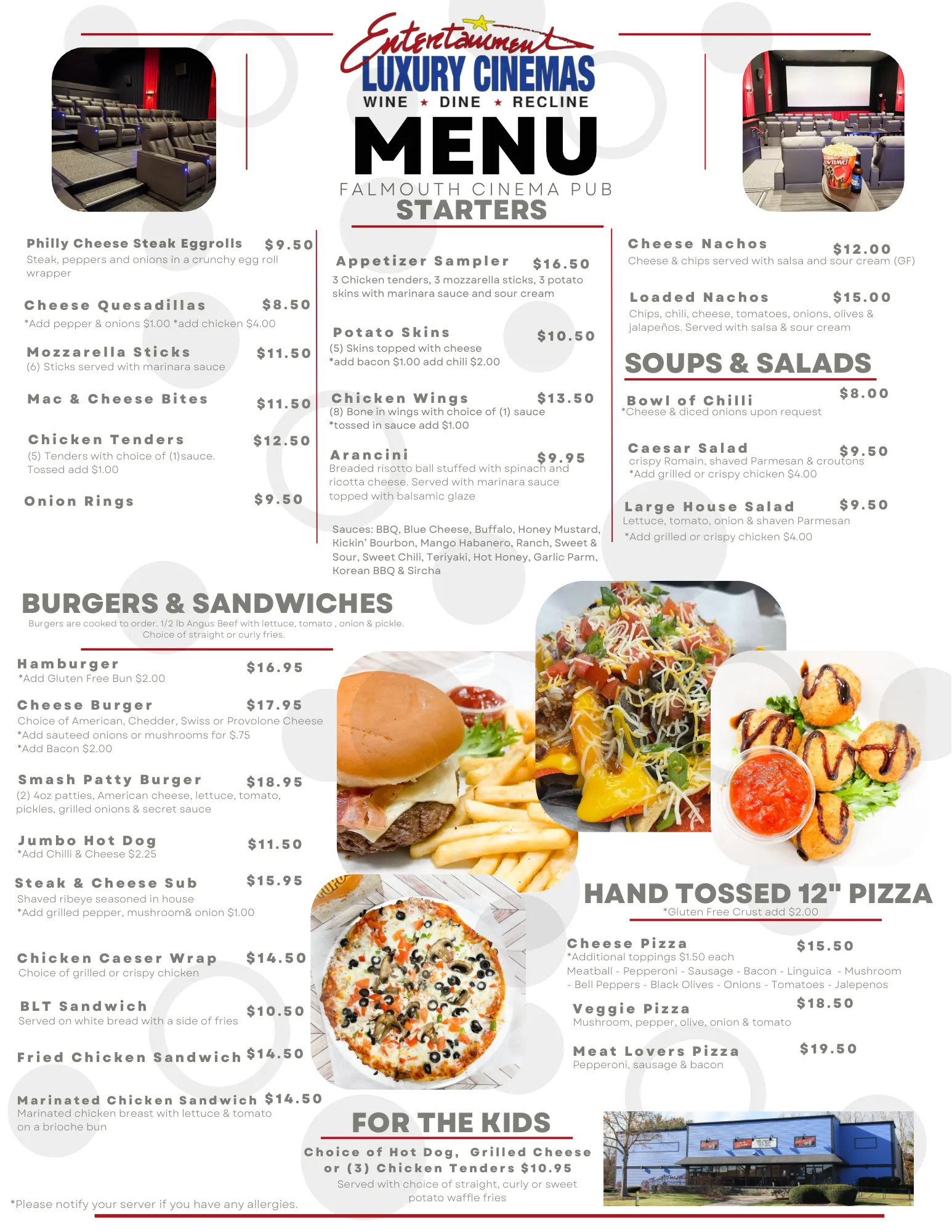 Falmouth Food Menu