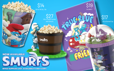 Smurfs merch now available while supplies last - availability may vary