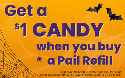 October Pail Refill deal $1 candy with pail purchase