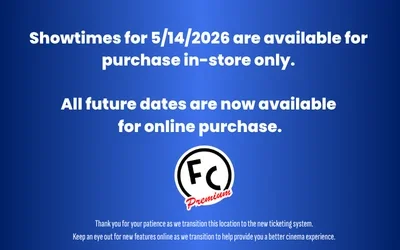 Thursday tickets are available in store only - thank you