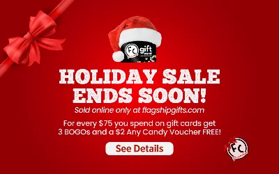 text: Holiday Special on Sale Now!  Press button for details.