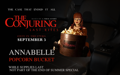 The Conjuring Annabelle Popcorn Bucket While Supplies Last