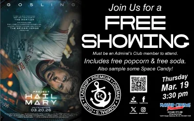 Admiral Club Members - Join us for a FREE showing of Hail Mary 3/19 at 3:30PM