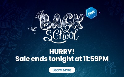 Back to School Sale ends tonight at 11:59PM.  Press for details.