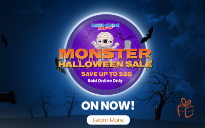 Monster Halloween sale on now. Click button for details.