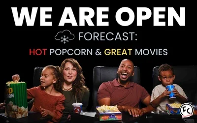 We are open for business - enjoy hot popcorn and great movies