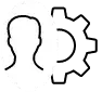 gear person icon