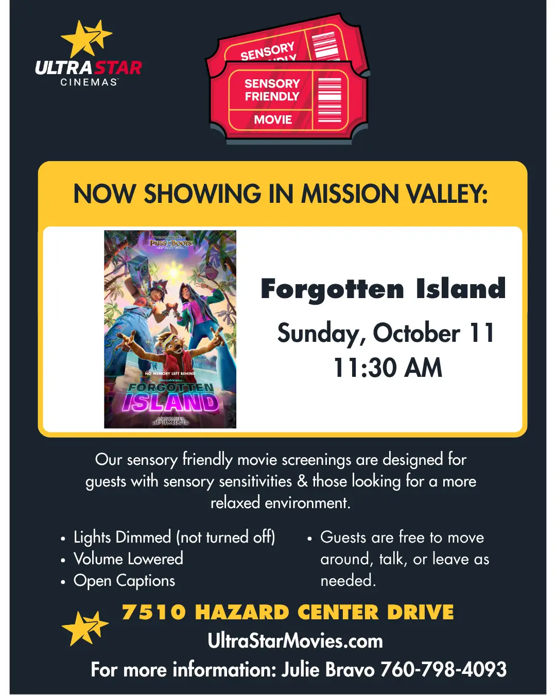 Sensory Friendly Movie Flyer
