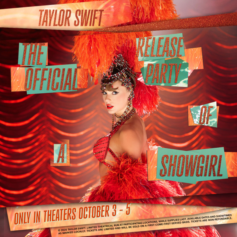 Taylor Swift The Official Release Party of a Showgirl Hero Background Image