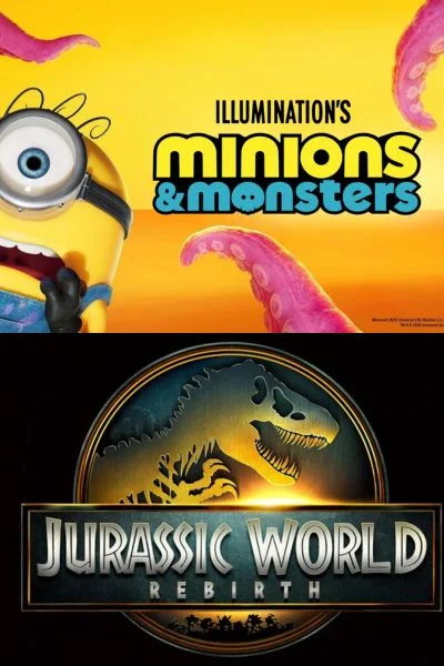 MINIONS / JURASSIC REBIRT Movie Poster