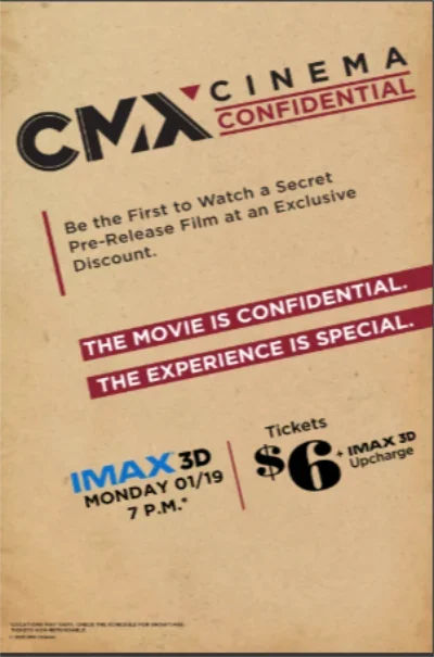 Cinema Confidential January 19 Movie Poster