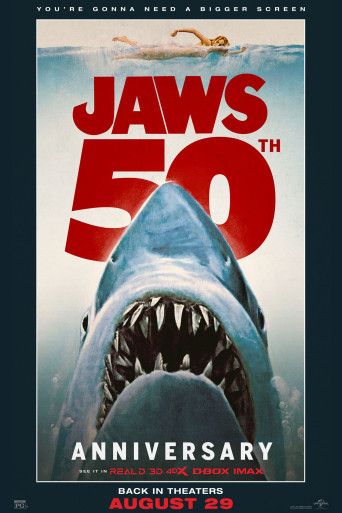 JAWS 50TH ANNIVERSARY Movie Poster