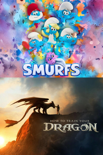 SMURFS / HOW TRAIN YOUR DRAGON Movie Poster