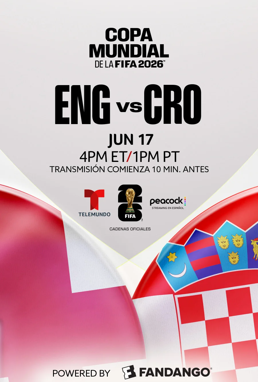 Inglaterra vs. Croacia - Copa Mundial de la FIFA Movie Poster
